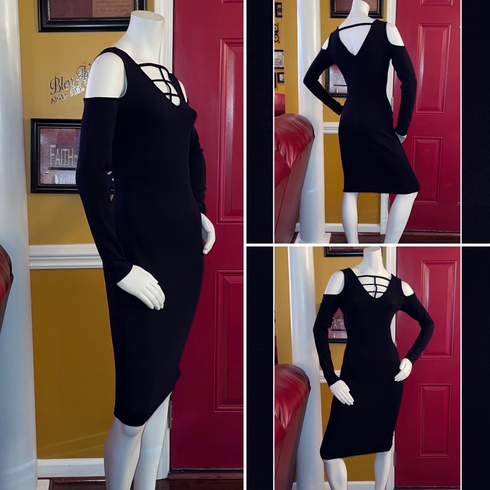 Bold Elements Black Bodycon Dress - Picture 7 of 10